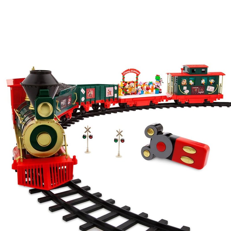 Disney Store Action Toys Mickey Mouse and Friends Making Christmas Magical Electric Train Set 35 Piece Remote Control Model Train Set with Sound Effects and Tracks - Image 2