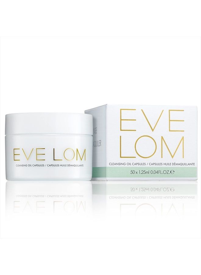 Eve Lom Cleansing Oil Capsules | Oil based facial cleanser that dissolves all traces of impurities and hydrates the skin for up to 12 hours after use - Full Size 50 Capsules - Image 2