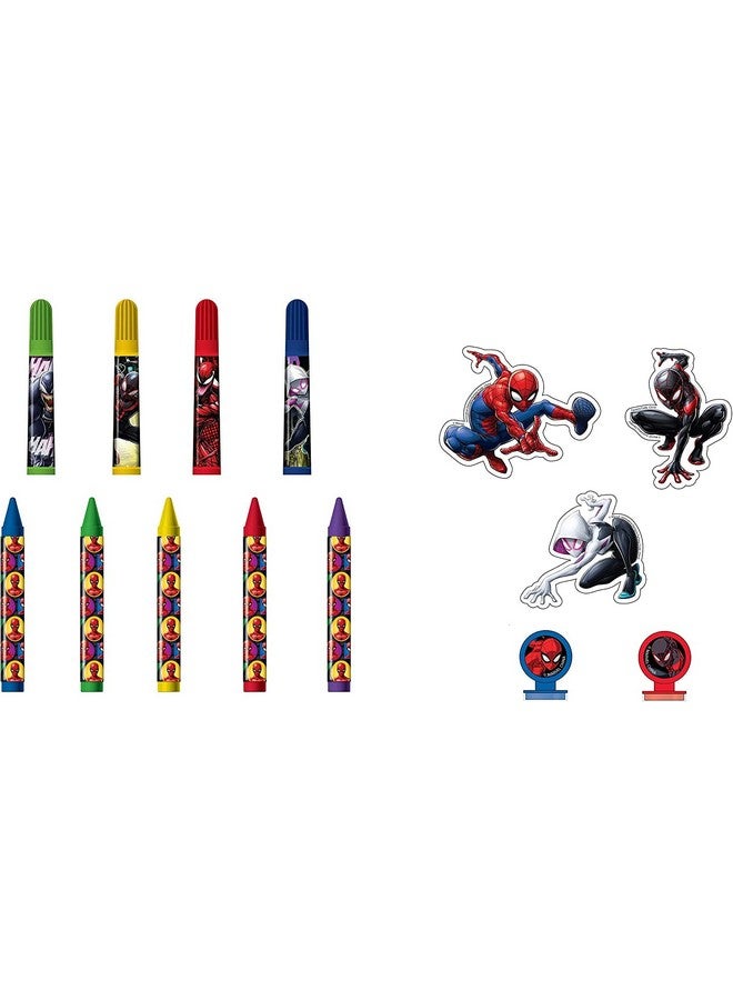 Innovative Designs Marvel Avengers Spiderman Kids Coloring Art Set With Stickers And Stampers - Image 3