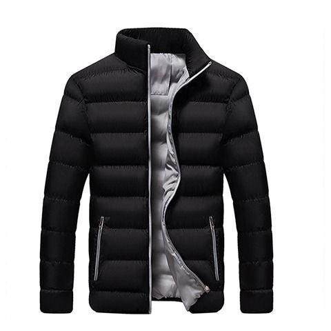 Mens Short Cotton Jacket Winter Korean Style 5133 Gray  - Image 1