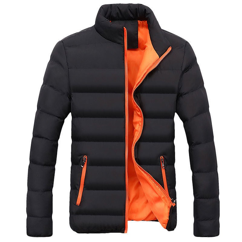 Mens Short Cotton Jacket Winter Korean Style 5133 Gray  - Image 5