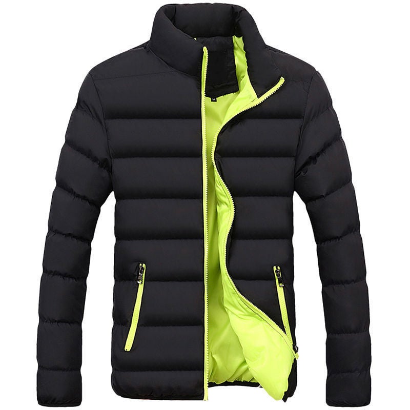 Mens Short Cotton Jacket Winter Korean Style 5133 Gray  - Image 4