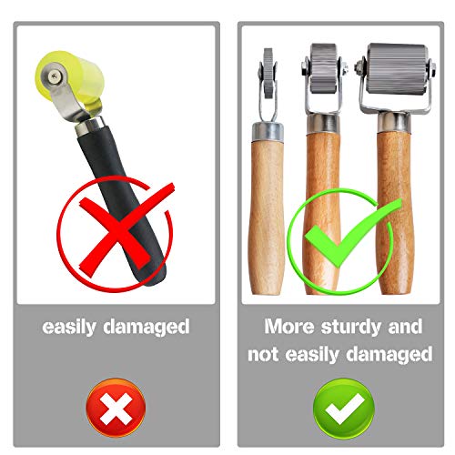 FCHO Car Sound Deadening Roller Metal Installation Tool 3 Pcs for Auto Noise Roller Car Sound Deadener Application Installation Tool Rolling Wheel Interior Accessories - Image 4