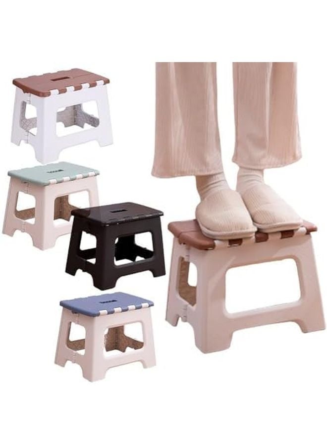 Brown Folding Step Stool For Safe Access To Hard To Reach Areas At Home Or Office - Image 5