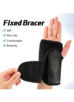 joyzzz 2 Pieces Carpal Tunnel Wrist Braces for Night Wrist Sleep Support Brace Wrist Splint Stabilizer and Hand Brace Cushioned to Help with Carpal Tunnel and Wrist Pain Relief, Black (Left, Right)  - Image 5