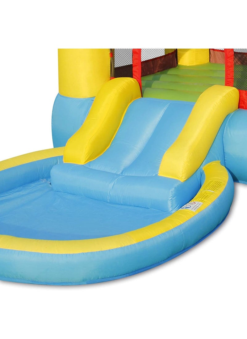 Happy Hop - Happy Hop Bouncy Castle with Pool and Slide 365x200x190cm | Inflatable Bouncer | Jumping Castle for Outdoor Play | Suitable for Ages 3+ - Image 1
