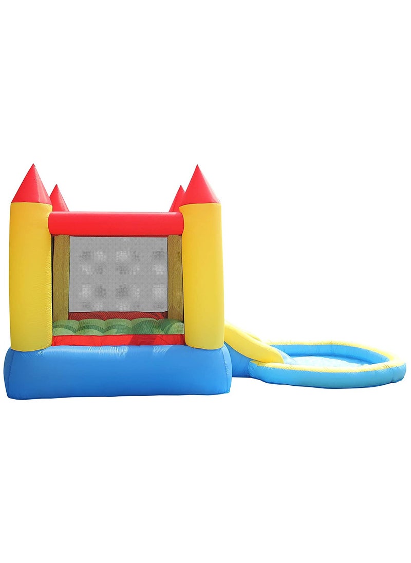 Happy Hop - Happy Hop Bouncy Castle with Pool and Slide 365x200x190cm | Inflatable Bouncer | Jumping Castle for Outdoor Play | Suitable for Ages 3+ - Image 1