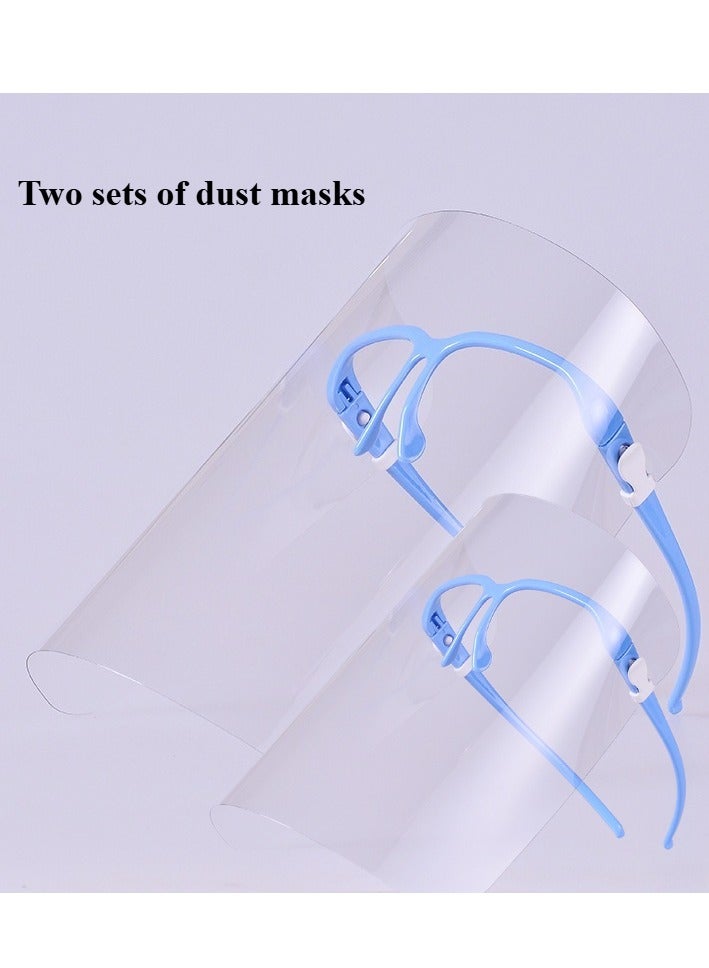 Anti-Fog Transparent Full Face Shield, Splash-Proof Isolation Mask (2-Pack) - Image 1