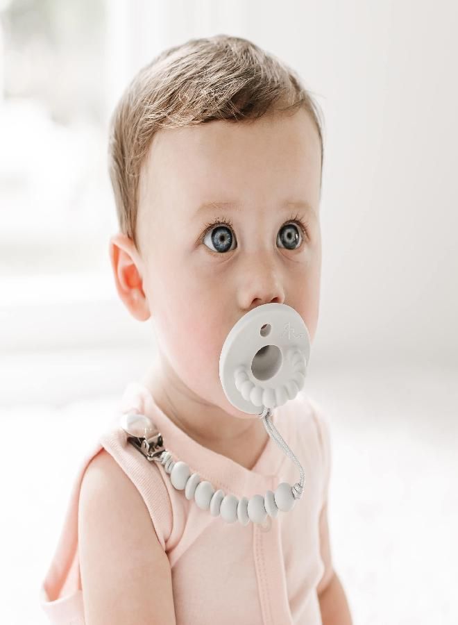 Ryan & Rose Ryan & Rose Cutie PAT Pacifier Teether (Stage 1, Grey) - Image 3