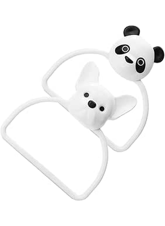 Cartoon Animal Wall Mounted Towel Rack Holder 2 Pack No Drill Organizer - Image 1