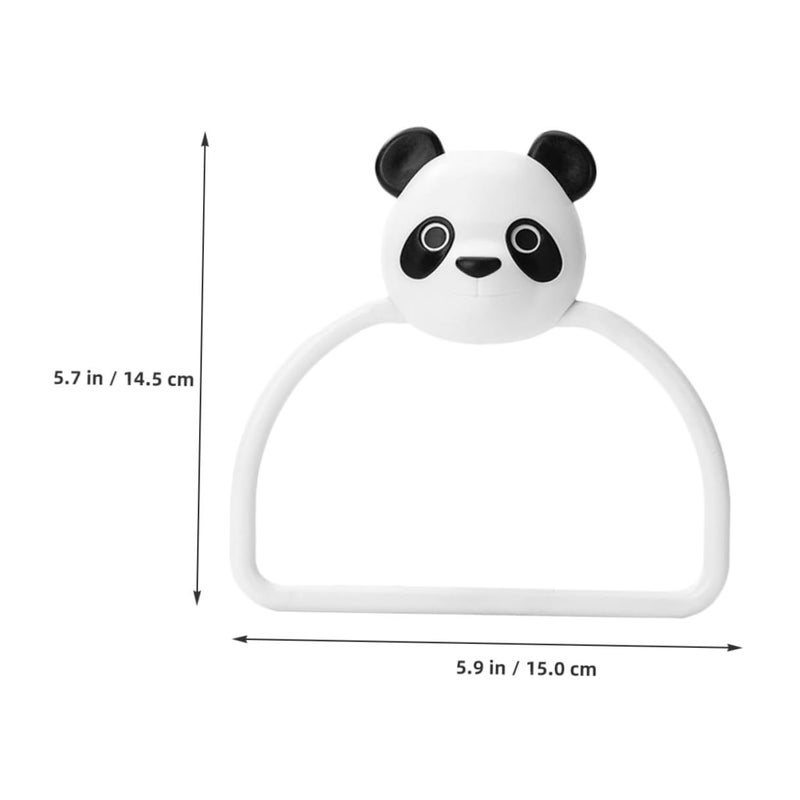Cartoon Animal Wall Mounted Towel Rack Holder 2 Pack No Drill Organizer - Image 3