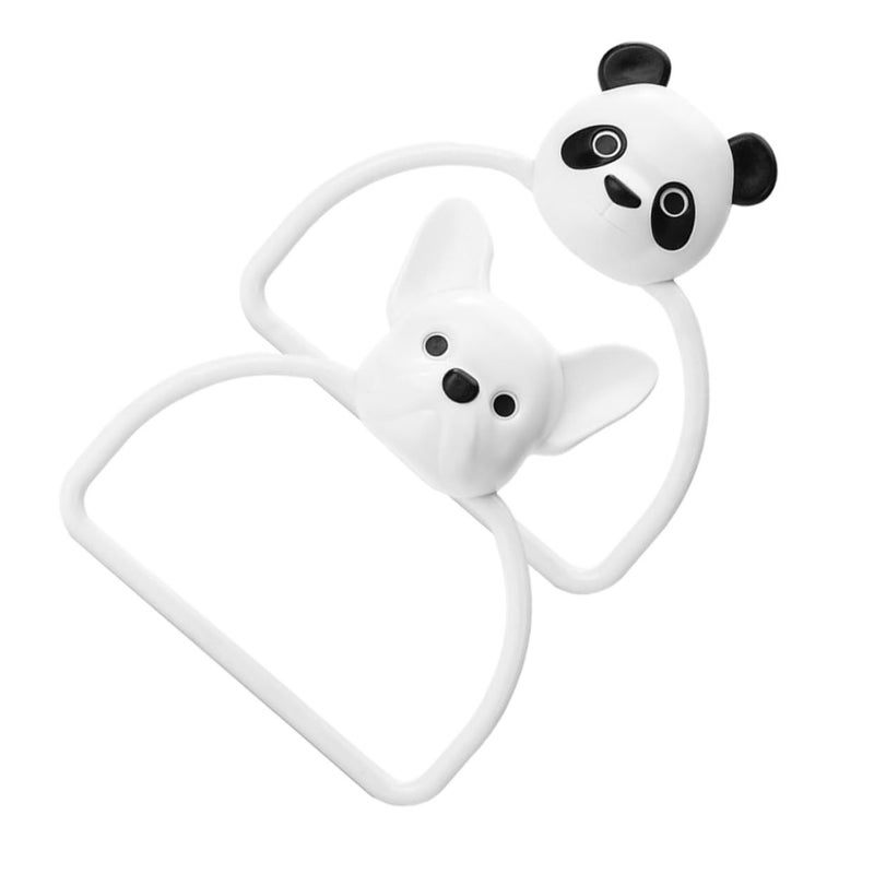 Cartoon Animal Wall Mounted Towel Rack Holder 2 Pack No Drill Organizer - Image 2