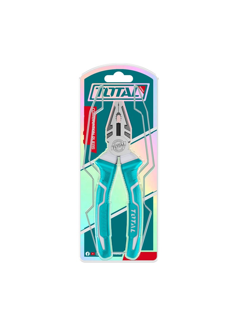 TOTAL Total Combination Pliers, 200mm/8-inch, Carbon Steel with Two-Colour Handle, THT110806P  - Image 3