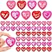 Jerify 48 Pieces Heart Stress Balls Foam Inspirational Motivational Stress Balls Quotes Anxiety Relief for Adults Wedding Valentines Day Carnival Reward Pink Red Rose Red - Image 2