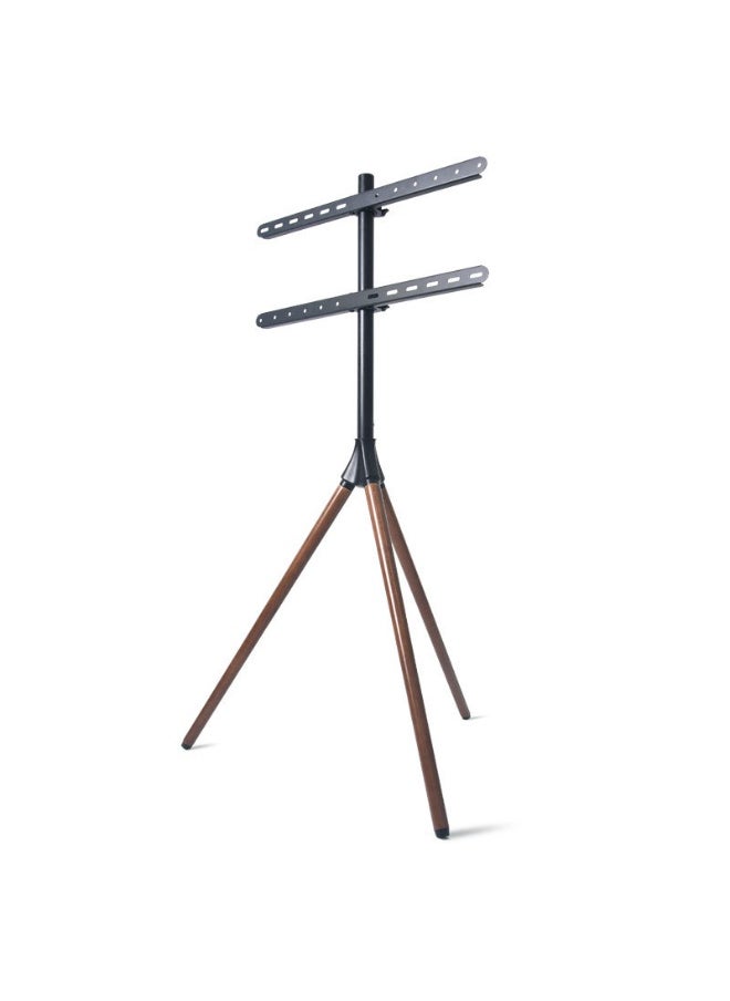 Artistic Easel Studio TV Stand With Walnut Tripod Base Black