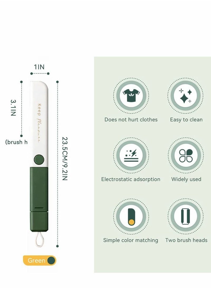 آلة إزالة الوبر، جهاز محمول لإزالة البقع من الملابس، أداة مزدوجة الجوانب وقابلة لإعادة الاستخدام لإزالة شعر الحيوانات الأليفة من السطح، سترة، معطف، سجادة، باللون الأخضر - Image 2