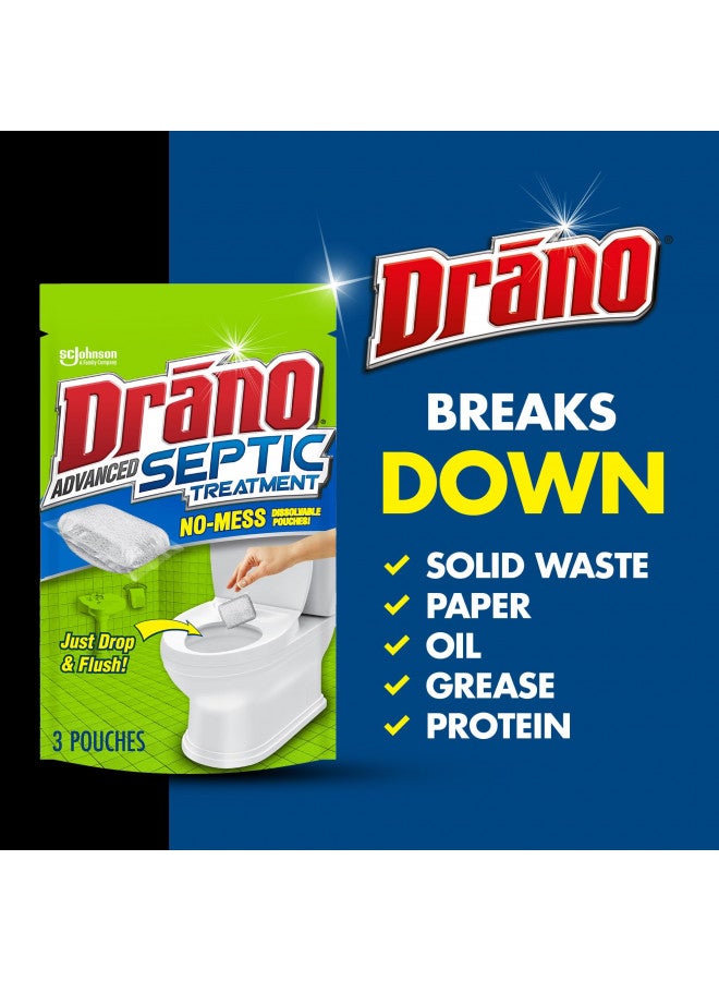 Drano Drano Advanced Septic Tank Treatment, 3 Pouches, 4.5 oz  - Image 3