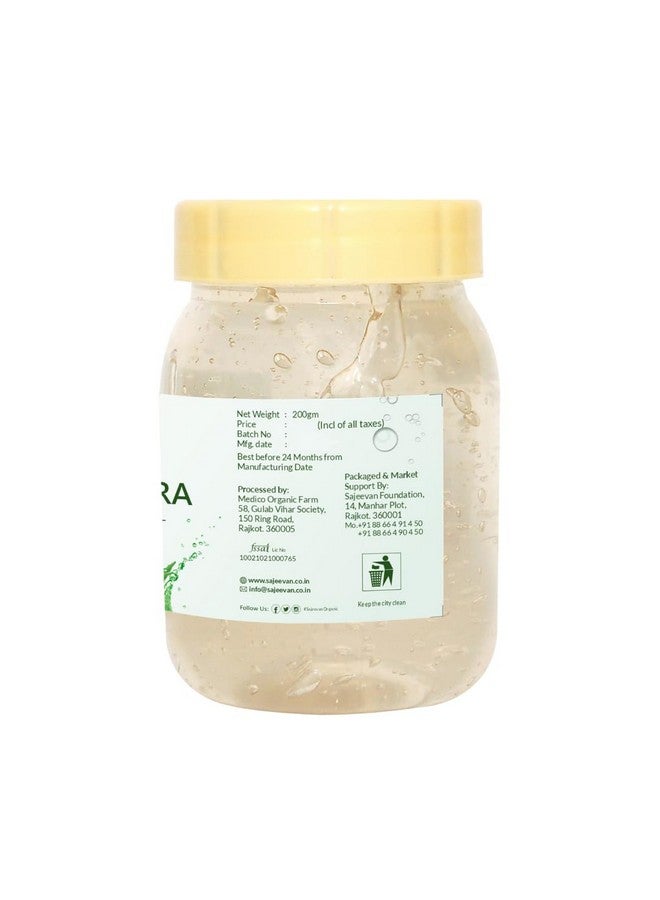 Sajeevan Natural Aloe Vera Gel for Skin | 100% Pure & Natural | Reduces Acne, Wrinkles, Puffiness & Heals Cuts | Jar Pack - 200g - Image 5