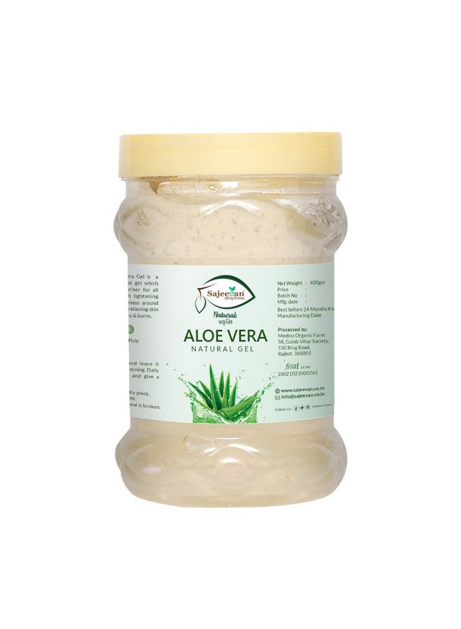Sajeevan Natural Aloe Vera Gel for Skin | 100% Pure & Natural | Reduces Acne, Wrinkles, Puffiness & Heals Cuts | Jar Pack - 200g - Image 2