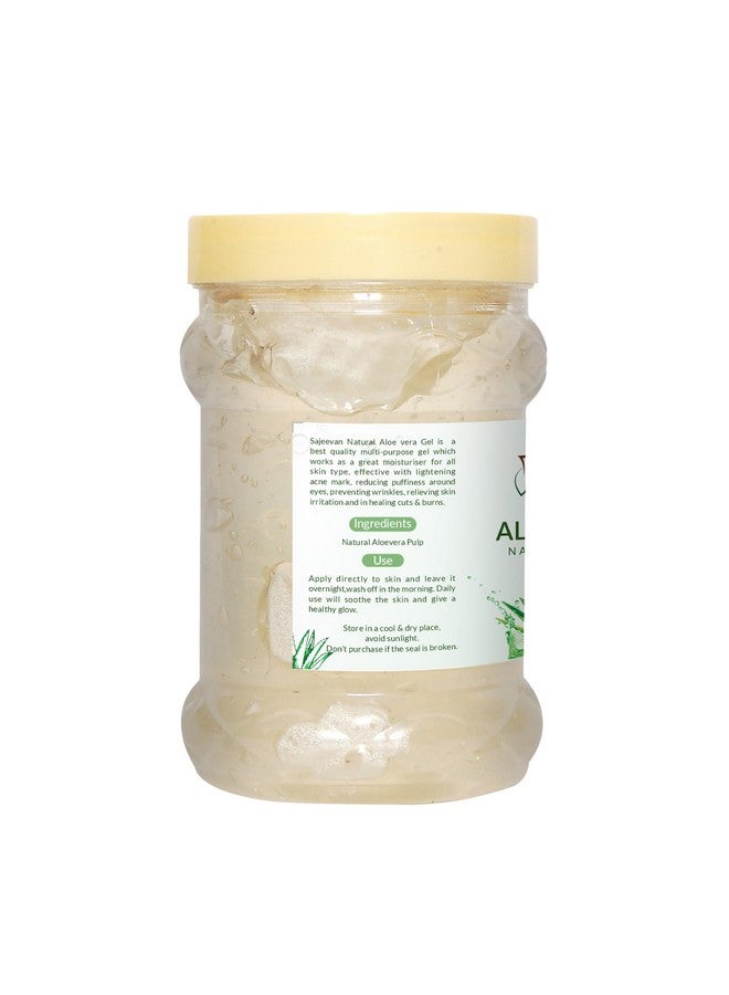 Sajeevan Natural Aloe Vera Gel for Skin | 100% Pure & Natural | Reduces Acne, Wrinkles, Puffiness & Heals Cuts | Jar Pack - 200g - Image 3