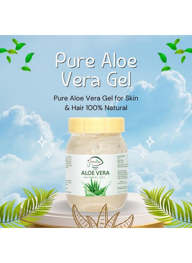 Sajeevan Natural Aloe Vera Gel for Skin | 100% Pure & Natural | Reduces Acne, Wrinkles, Puffiness & Heals Cuts | Jar Pack - 200g - Image 4