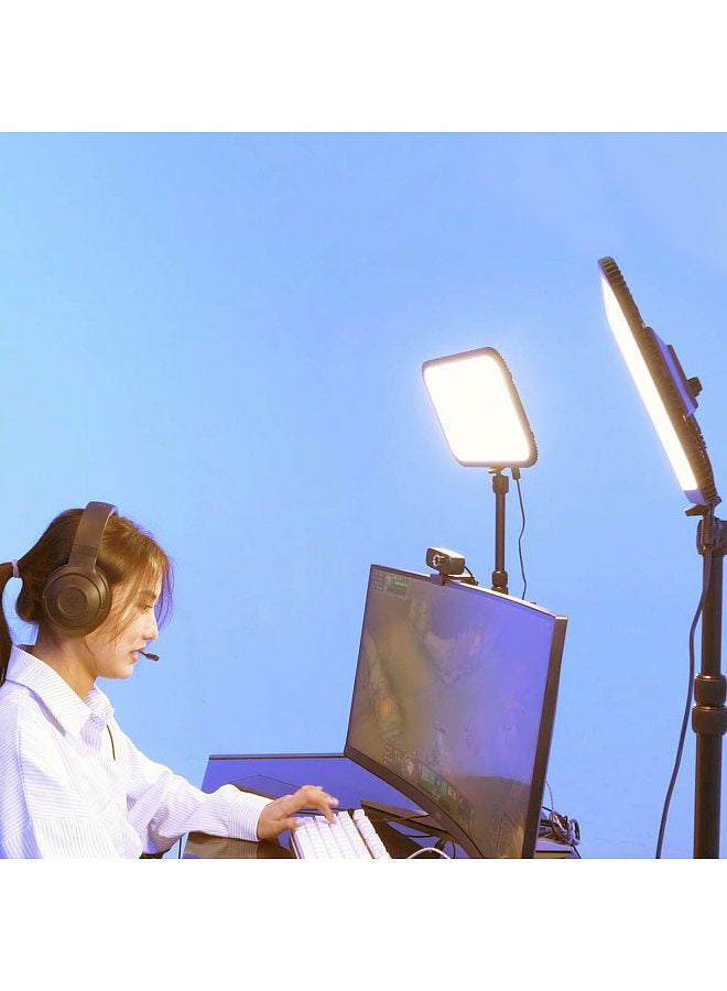 Godox ES45 E-sports LED Video Light Panel Max. 2500 Lumen 2800K-6500K Dimmable with C-Clamp Desk Mount Light Stand 2.4G Wireless Remote Controller for Live/ Game Streaming Video Conference Lighting  - Image 2