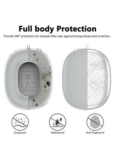 Beauenty Silicone Cases Suitable for Apple AirPods Max 3-in-1 Headphones Anti-Scratch Ear Cups Cover Headband Cover and Ear Pad Protector Case Skin Accessories (Grey)  - Image 2
