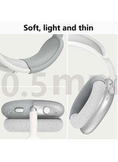 Beauenty Silicone Cases Suitable for Apple AirPods Max 3-in-1 Headphones Anti-Scratch Ear Cups Cover Headband Cover and Ear Pad Protector Case Skin Accessories (Grey)  - Image 5