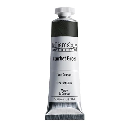 Williamsburg Artist Oil Colors by GOLDEN, Courbet Green, 37 ml tube, Professional Oil Paint, Semi-Opaque - Image 1
