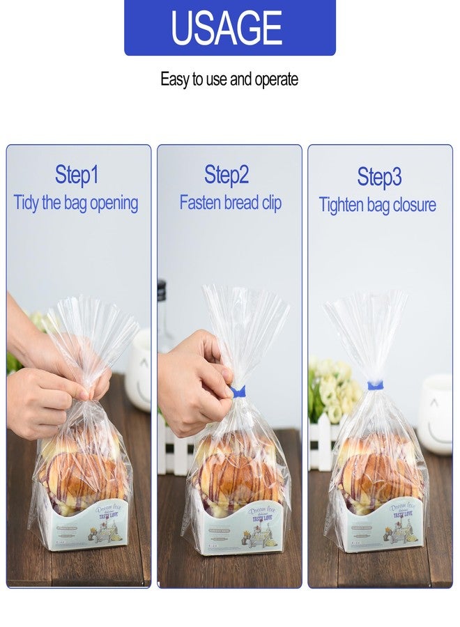 Refesta 100 Pcs Reusable Plastic Bread Clips - Keep Your Food Fresh with 7/8 x 7/8 inches Food Bag Clips (Blue) - Image 4