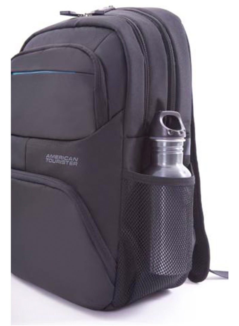 AMERICAN TOURISTER Amber 15.6" Laptop Backpack 25L Capacity, 100% Polyester, Blue / Black|Adjustable Strap|Bottle Holder|Ergo Back & Shoulder|Smart Sleeve - 1 Year International Warranty - Image 3