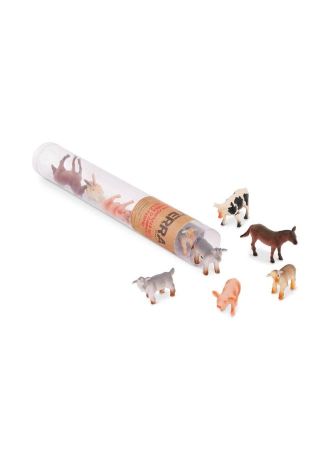 Terra Farm Animals In Tube 4-8 Cm - Set Of 10 Pieces  - Image 1
