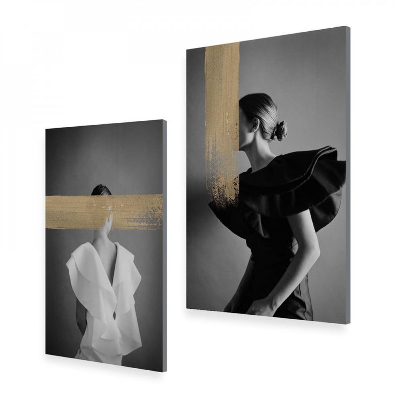 ماركتنا لوحة قماشية ثنائية بتصميم فتاة - Image 2