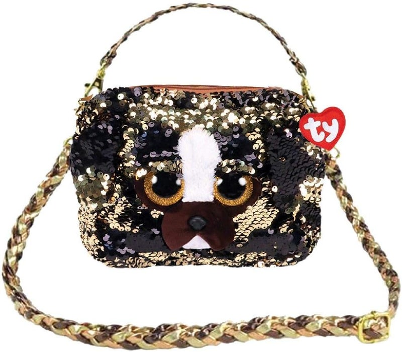 Ty Fashion Sequin Dog Brutus Purse with Adjustable Straps - Image 1