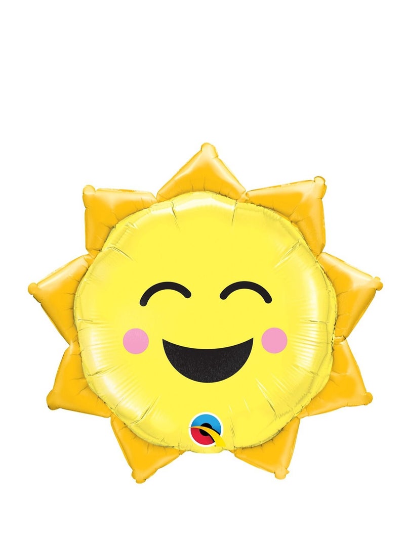 Qualatex 35" Shape  Foil Print  Sunny Smile 1Ct 