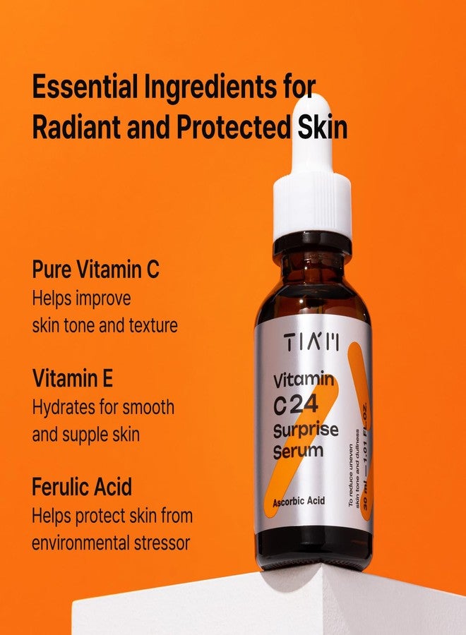TIA'M Vitamin C24 Surprise Serum, 1.01 fl oz, Glow-Boosting & Anti-Aging with Vitamin E and Ferulic Acid for Dull Skin and Fine Lines, Korean Skin Care - Image 5