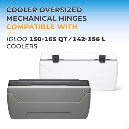 Pokin Cooler Oversized Mechanical Hinge Compatible with Igloo 150165 QT CoolersCooler Hinges Replacement PartsIncluding 4 Hinges and 24 Stainless Steel Screws4 Pack - Image 3