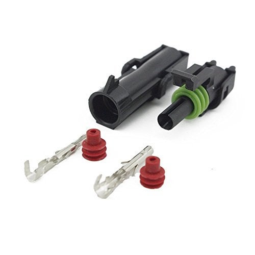 MUYI 10 Kit 1 Pin Way Waterproof Electrical Plugs 2.5mm Series Weatherpack Connector Automotive Sockets Replacement Terminal Pins with Spudger - Image 2