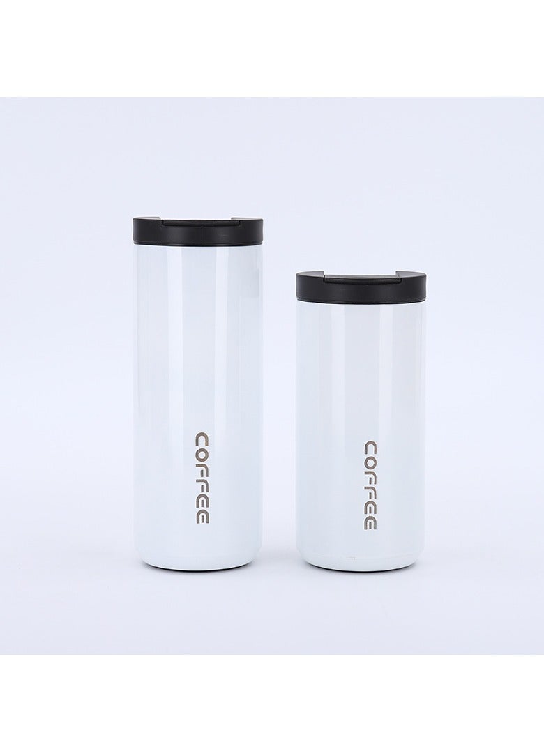 xozgdovg Straight coffee cup Double vacuum insulated cup outdoor white 