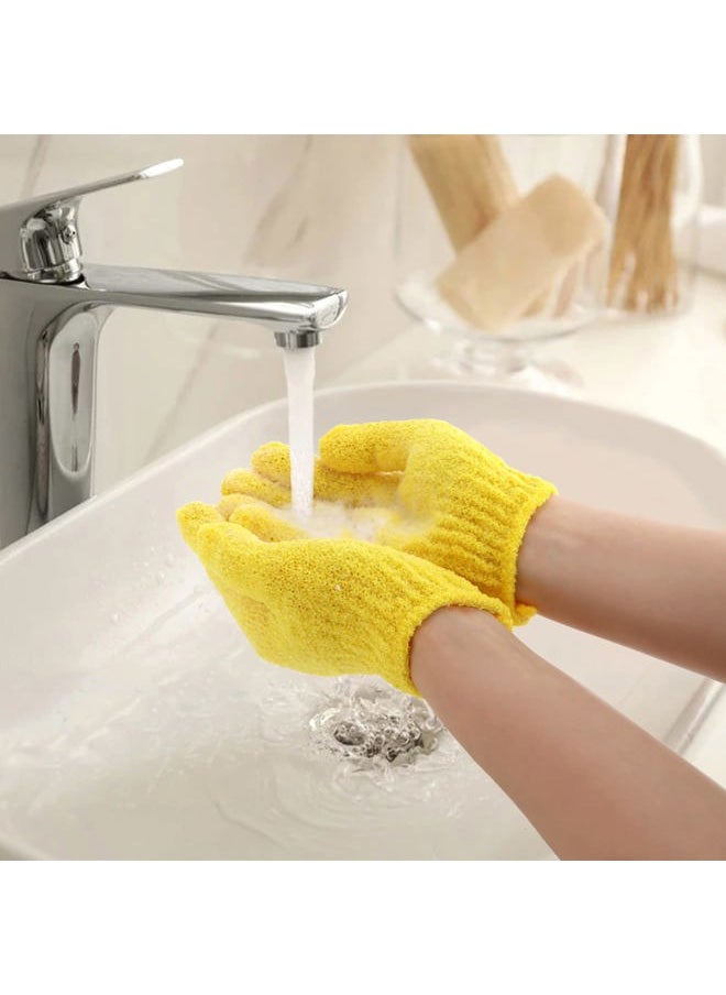 Alotpower - 24 Pieces Exfoliating Bath Gloves, Made of 100% Nylon,12 Colors Double Sided Exfoliating Gloves for Beauty Spa Massage Skin Shower Scrubber Bathing Accessories - Image 1