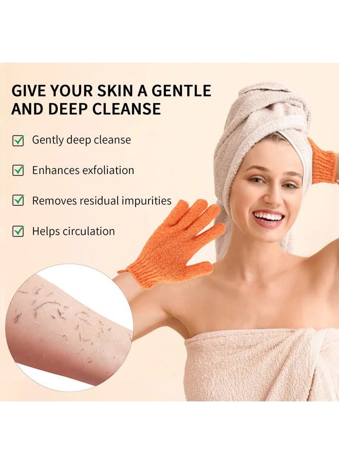 Alotpower - 24 Pieces Exfoliating Bath Gloves, Made of 100% Nylon,12 Colors Double Sided Exfoliating Gloves for Beauty Spa Massage Skin Shower Scrubber Bathing Accessories - Image 1