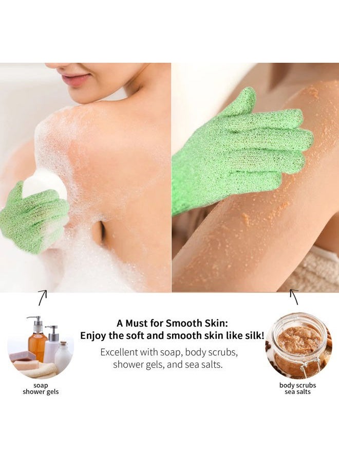 Alotpower - 24 Pieces Exfoliating Bath Gloves, Made of 100% Nylon,12 Colors Double Sided Exfoliating Gloves for Beauty Spa Massage Skin Shower Scrubber Bathing Accessories - Image 1