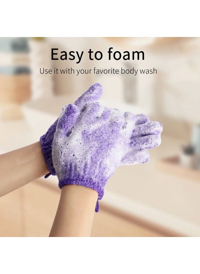 Alotpower - 24 Pieces Exfoliating Bath Gloves, Made of 100% Nylon,12 Colors Double Sided Exfoliating Gloves for Beauty Spa Massage Skin Shower Scrubber Bathing Accessories - Image 1