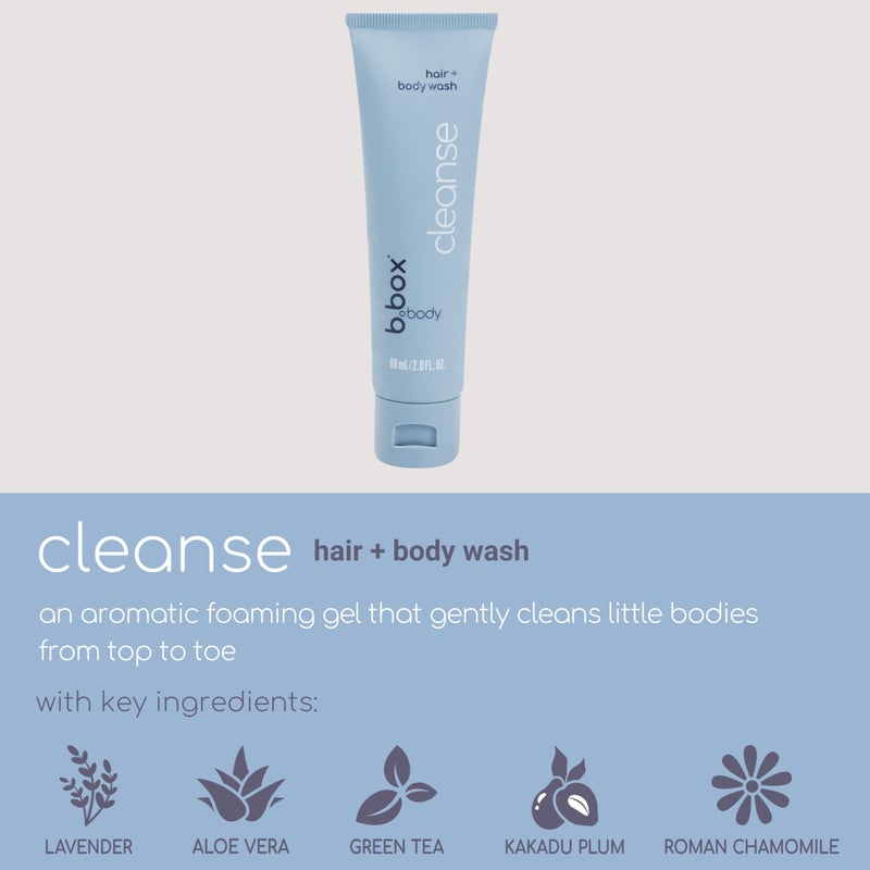 b.box body Bath + Skin Care Minis - Cleanse, Soothe, Hydrate  Protect. 4 Pack of Body Wash, Mineral Soak, Lotion  Diaper Cream. Calming Scents. For Newborns  All Ages. Ideal Baby Gifts. 2 Fl Oz - Image 2