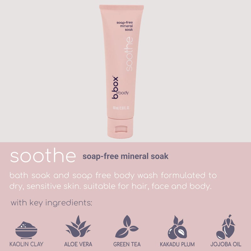 b.box body Bath + Skin Care Minis - Cleanse, Soothe, Hydrate  Protect. 4 Pack of Body Wash, Mineral Soak, Lotion  Diaper Cream. Calming Scents. For Newborns  All Ages. Ideal Baby Gifts. 2 Fl Oz - Image 3