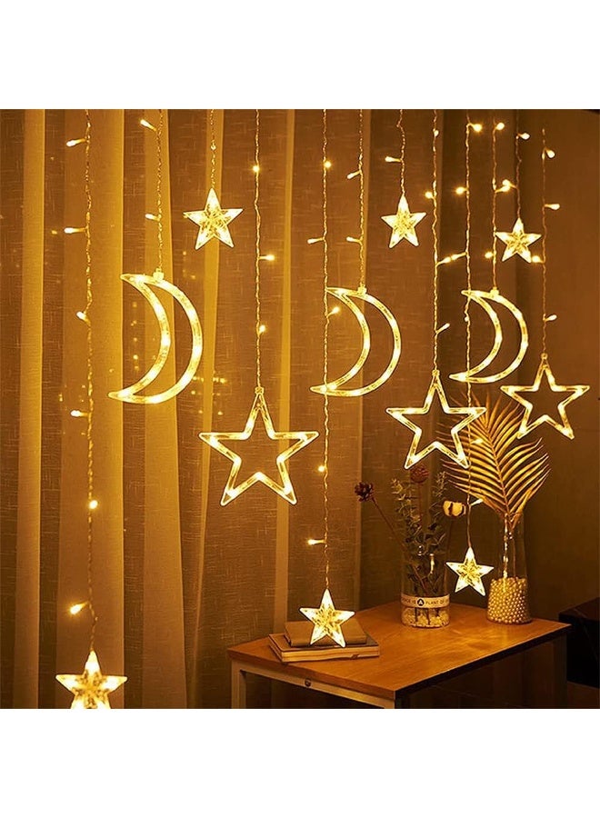 نجفة شوب ستاره زينة رمضان ليد  4 متر هلال ونجمة LED ،إضاءة دافئة للمنزل والحدائق , الكافيهات - Image 1