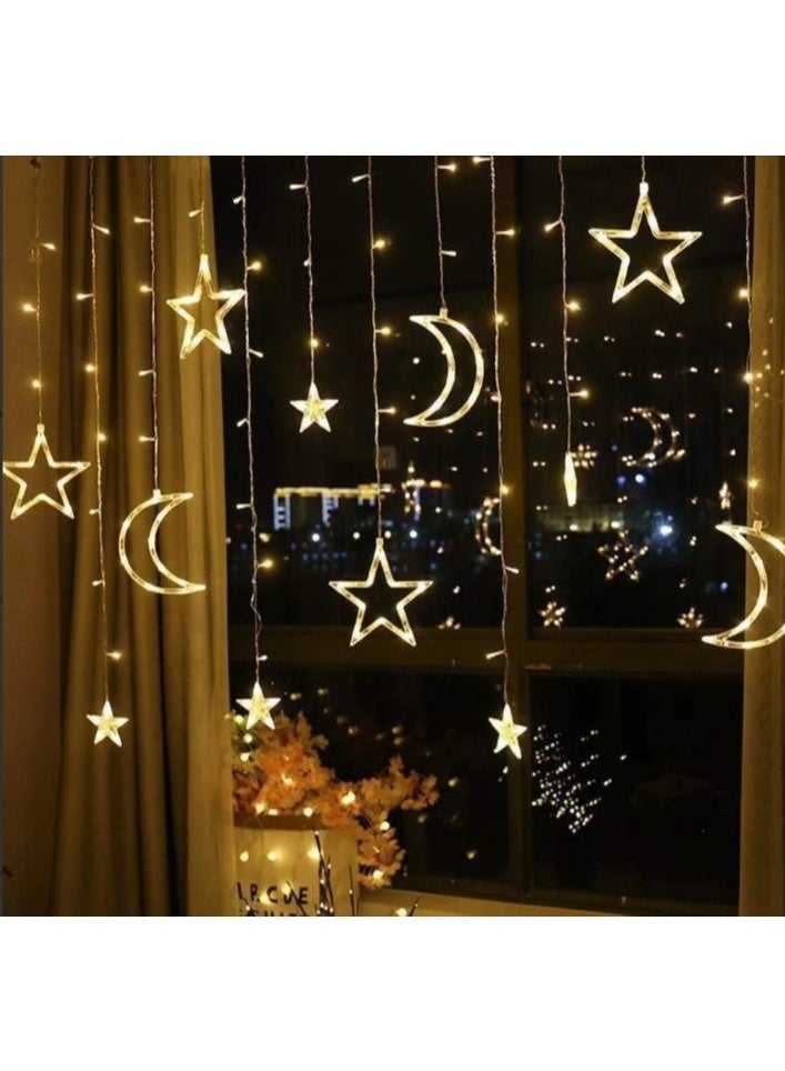 نجفة شوب ستاره زينة رمضان ليد  4 متر هلال ونجمة LED ،إضاءة دافئة للمنزل والحدائق , الكافيهات - Image 3