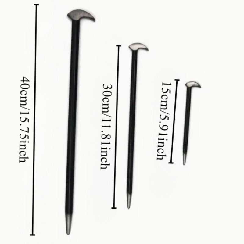 3 Pcs Heat Treated Pry Bar Set 16 12 6 Inch Nail Puller Flat Head Electric Tool Removal Kit No Power Needed Precision Pry Tool - Image 2
