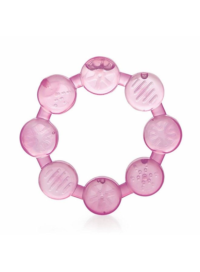 Beebaby Ring Shape Teethers For 6 To 12 Months Bpa Free. Cooling Water Filled Baby Teether Soft Teething Toy For Babies With Carry Case Soothes Gums And Easy To Grip (6 Months+) (Ring Pink) - Image 2