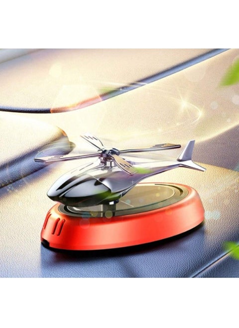 Solar-Powered Rotating Helicopter Car Fragrance Diffuser with Gardenia Scent